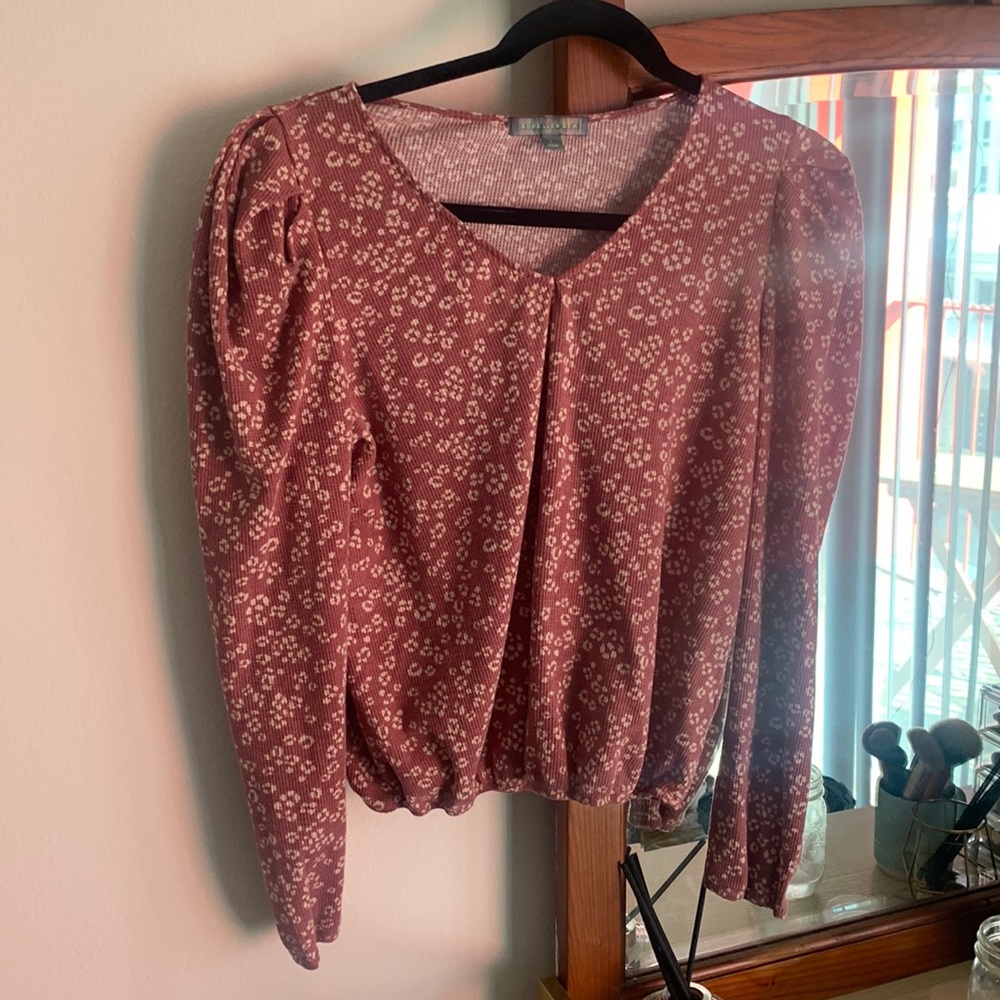 Good Luck Gem Large long sleeve floral top